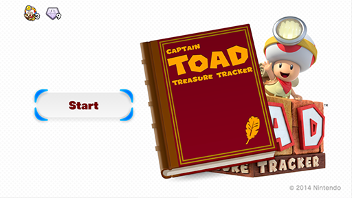 Captain Toad: Treasure Tracker title screen for Wii U
